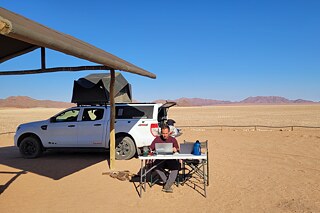 Henrik in der Namibwüste in Namibia