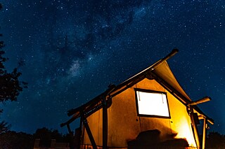 Glampinzelt im Hluhluwe Nationalpark unter dem Sternendach