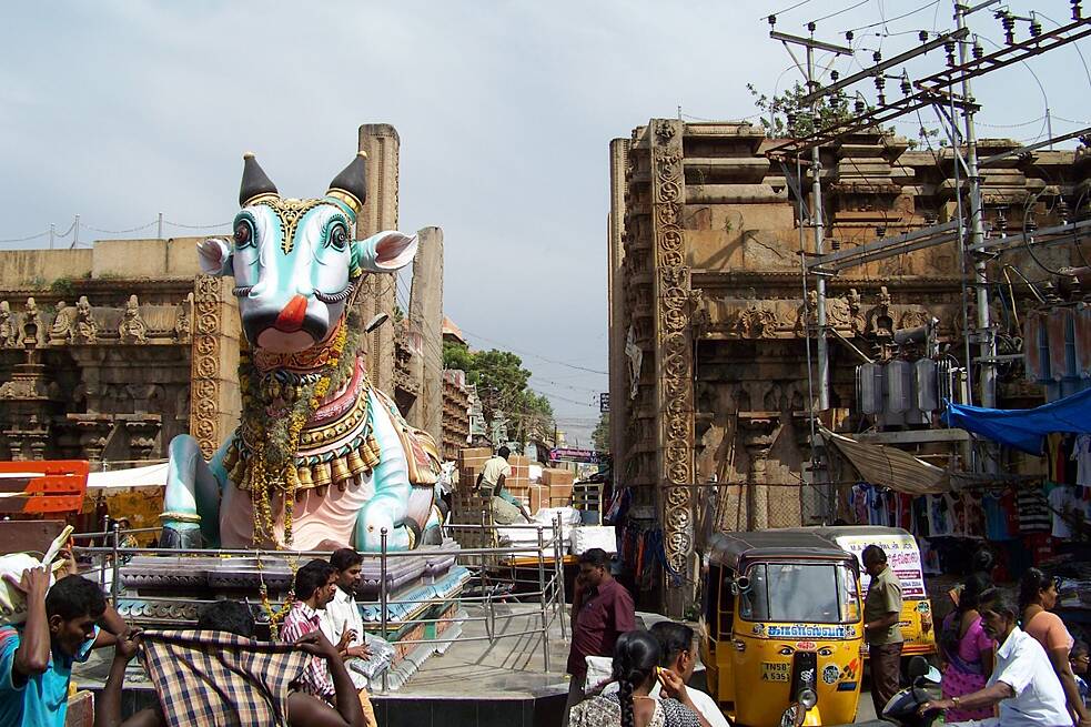Straßenszene aus Madurai in Indien | © Katja Hanke