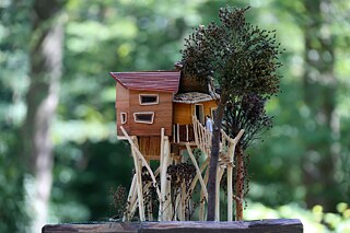 Baumhaus in einem Waldgebiet