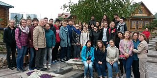 Gruppenfoto beim Schüleraustausch