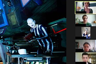 Screenshot aus dem Workshop – Inszenierungsausschnitt aus „Elizaveta Bam“