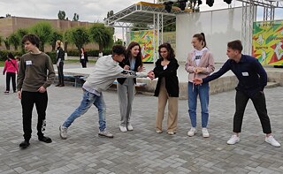 DSD-Schülerinnen und -Schüler während der Sprachcamps in der Ukraine