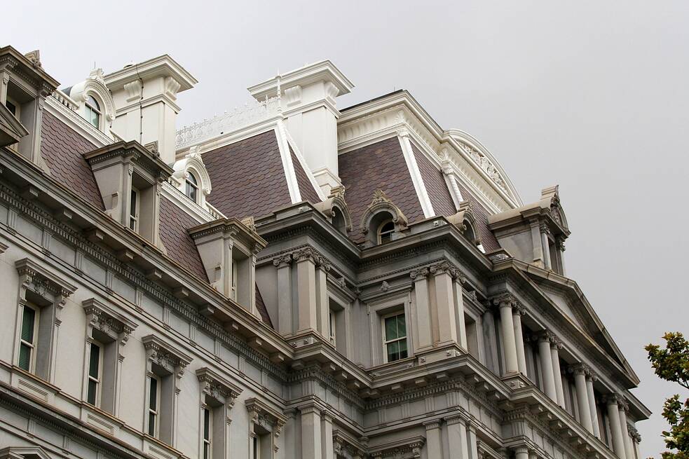 Das Eisenhower Executive Office Building in Washington, DC, von außen