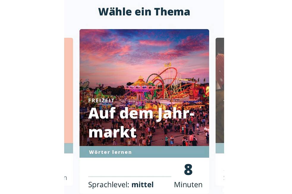 Screenshot der Lernapps