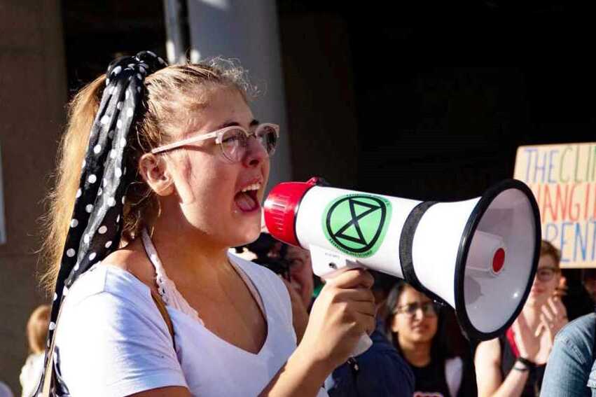 Madeline Graham bei einem Klimastreik in Silver Spring, Maryland, (USA), im September 2019