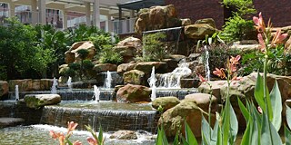 Brunnen und Grünanlage der Sanshui Foreign Languages School, BFSU