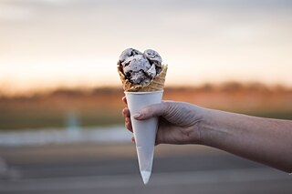 Gelato im Sonnenuntergang 