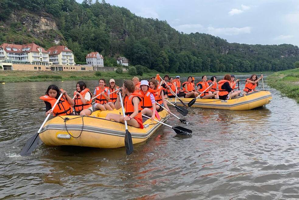 Bootsausflug auf der Elbe