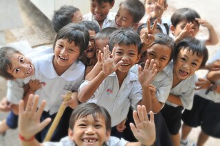 Lachen und Kinder
