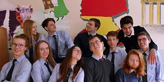 Schülerinnen und Schüler im Deutschraum des Technikum ZSK Cegielskiego