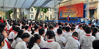 Veranstaltung an der Trung Vuong Mittelschule
