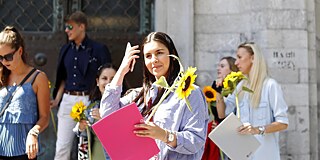 Schülerin des Gimnazija Jožeta Plečnika