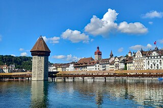 Panorama der Kapellbrücke in Luzern