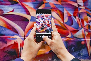 Graffiti, mit einem Smartphone aufgenommen.