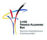 Schwungvolles Logo in deutsch-französischen Farben