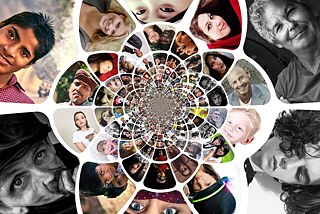 Collage zu Mehrsprachigkeit und Multikulturalität