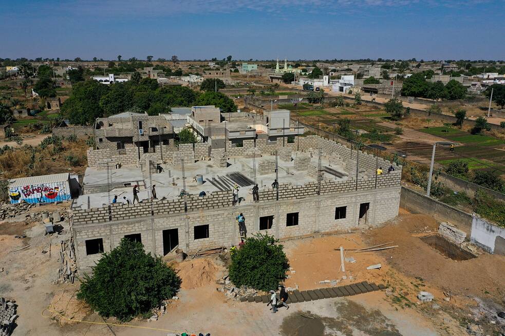 Blick auf eine Baustelle im Senegal