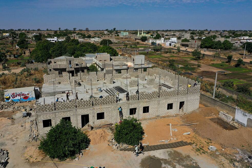 Blick auf eine Baustelle im Senegal