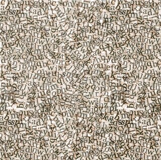 Viele Buchstaben auf hellbraunem Hintergrund