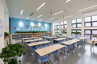 Ein Klassenzimmer in der Shenzhen Bay School