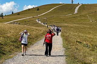 Jugendliche auf einem Wanderweb