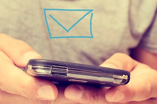Jugendlicher Textnachricht