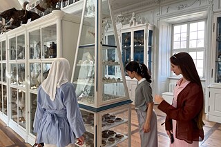 Jugendliche im Naturkundemuseum