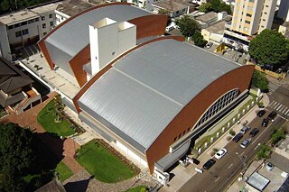 Gebäudekomplex des Colégio Mãe de Deus von oben