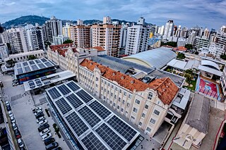 Blick von oben auf das Gebäude des Colégio Catarinense