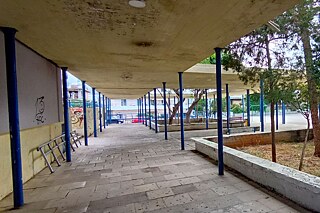 Schulhof des 3. Gymnasium Chania