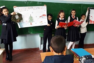 Unterricht an der Mittelschule Nr. 28 in Duschanbe