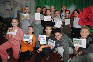 Schülerinnen und Schüler am Nasar-Makarenko-Lyzeum Nr. 6, Chmelnyzkyj 