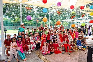 Veranstaltung auf dem Hof der International German School Ho Chi Minh City