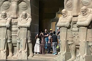 Gruppenbild im Völkerschlachtdenkmal