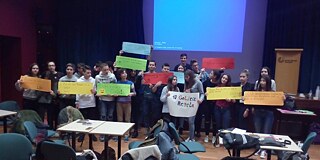 Bei der Präsentation der „10 goldenen Regeln“ in Pančevo.