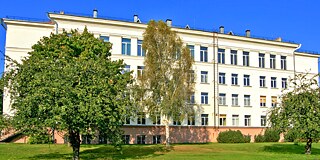 Gebäude des Giedraicio Gymnasiums Jurbarkas