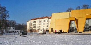 Gebäude des Giedraicio Gymnasiums Jurbarkas