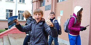 Schüler*innen des Giedraicio Gymnasiums Jurbarkas