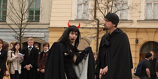 Goethe-Mickiewicz-Event am Krakauer Marktplatz