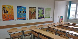 Klassenzimmer am Colegiul Naţional Lucian Blaga