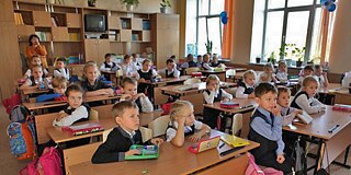 Unterricht am Gymnasium Nr. 1 Nowosibirsk