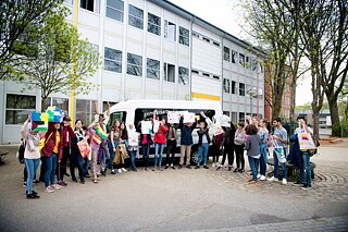 Schülerinnen und Schüler des Gymnasiums Hamm in Hamburg 
