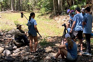 Hinter den Kulissen eines Interviews © Goethe-Institut Australien Hinter den Kulissen eines Interviews