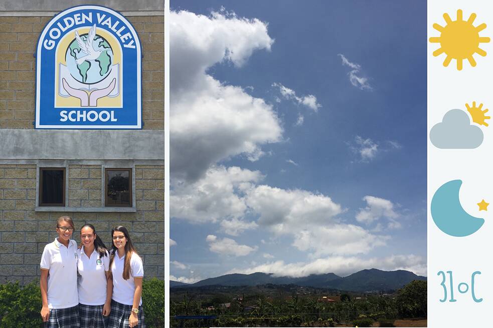Tamara, Maria und Casey, Golden Valley School, Heredia, Costa Rica