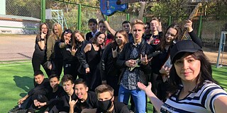Schüler*innen des Gymnasiums Nr. 3 in Karaganda