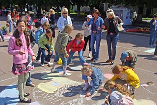 Schülerinnen an der Spezialisierten Schule Nr. 6, Chmelnyzkyj