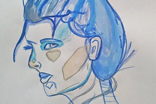 Blaues Porträt