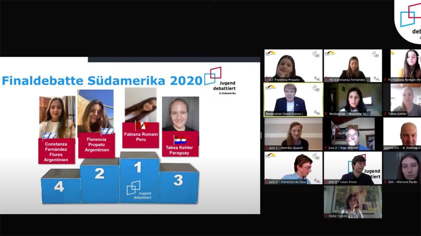 Finaldebatte Jugend debattiert Südamerika 2020