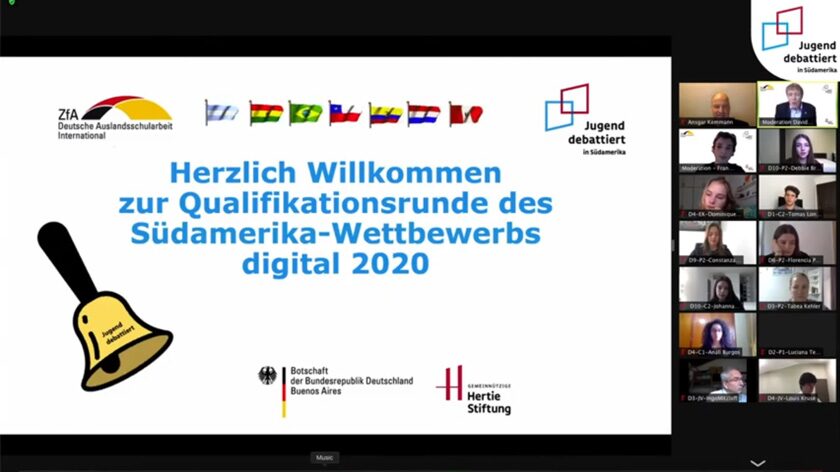 Qualifikationsrunde Jugend debattiert Südamerika 2020